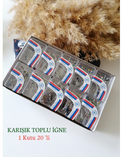 1 PAKET 20'Lİ KARIŞIK TOPLU İĞNE X1